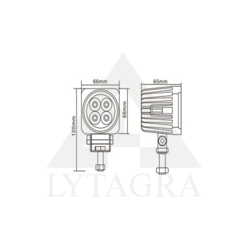 L0105-B LED ŽIBINTAS 12V-24V 6W 420LM PLATAUS SPIN