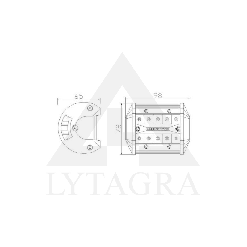Led žibintas 12-24V 30w combi