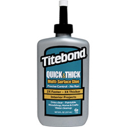 Tiksotropiniai Universalūs klijai (greito džiūvimo) “Titebond Quick & Thick Multi-Surface Glue”