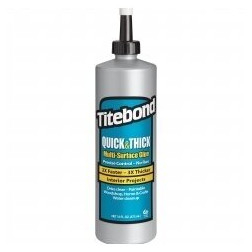 Tiksotropiniai Universalūs klijai (greito džiūvimo) “Titebond Quick & Thick Multi-Surface Glue”