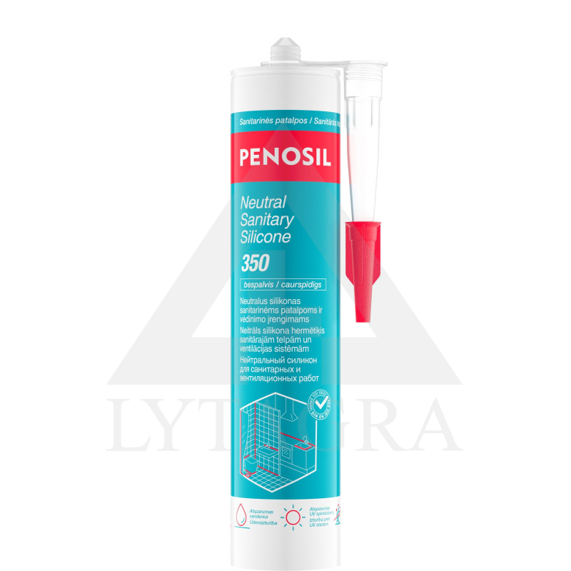 Penosil Neutral Sanitary Silicone 350 neutralus silikonas bespalvis 280 ml