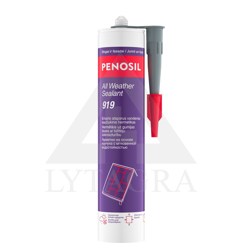 Pilkas PENOSIL All Weather Sealant 919 atsparus vandeniui hermetikas, 300 ml