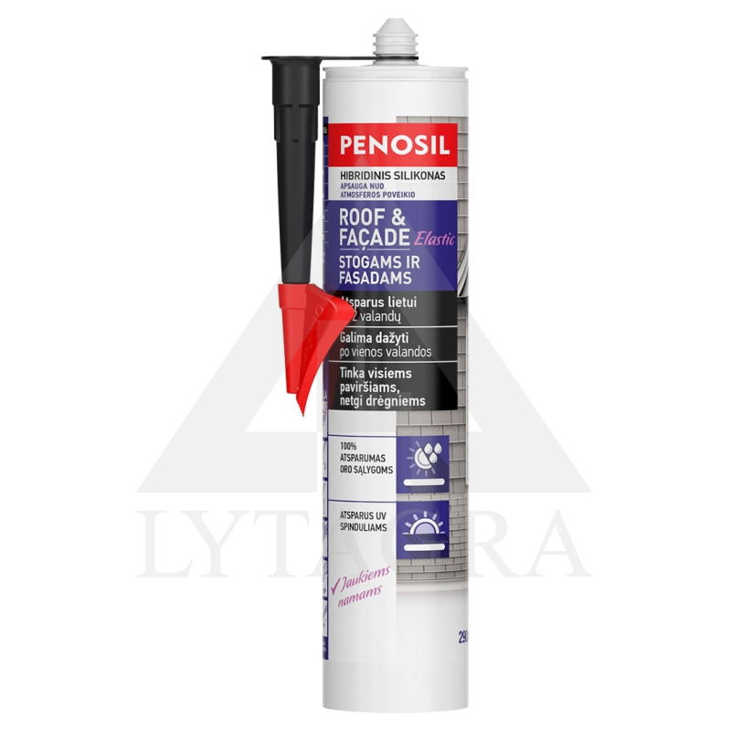 Elastingas hermetikas PENOSIL Roof & Fasade Elastic, juodas, 290 ml