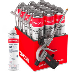 PENOSIL EasyGun All Season universalios sandarinimo putos (12 vnt. x 750 ml) + putų valiklis Cleaner + putų pistoletas C1