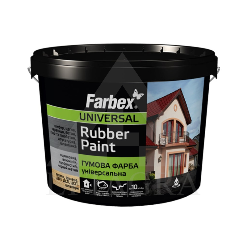 010105 DAŽAI FARBEX FARBA GUMOVA GRAFITAS 1.2KG