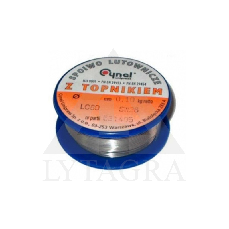 0011815 LYDMETALIS SN60 PB,FLUX 2% 1.0MM 100GR.L