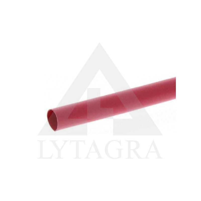 TERMOVAMZDELIS IZOL.SU KLIJAIS 6.4MM 2:1 RAUDONAS