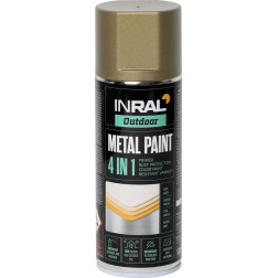 INRAL METAL PAINT 4IN1, AUKSO,MATINĖ 400MLMETALO ANTIKOROZ. DAŽAI