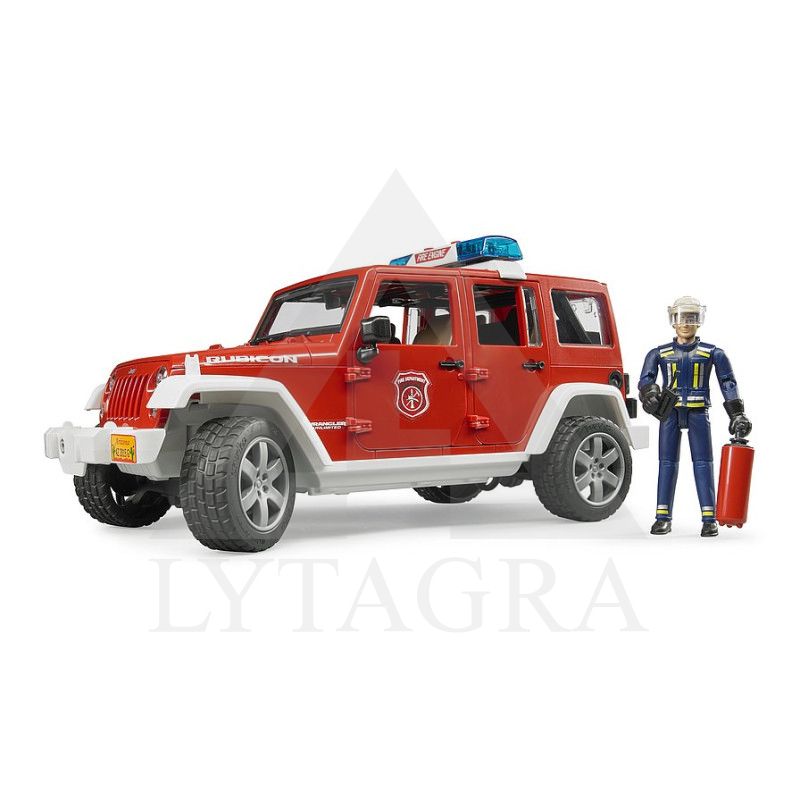 Bruder modeliukas gaisrininko visureigis Jeep Wrangler 02528