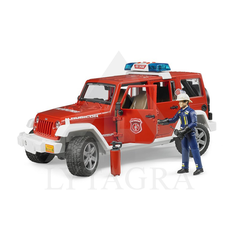 Bruder modeliukas gaisrininko visureigis Jeep Wrangler 02528