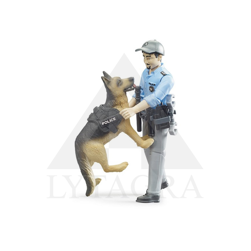 Bruder figūrėlė policininkas su šuniu 62150