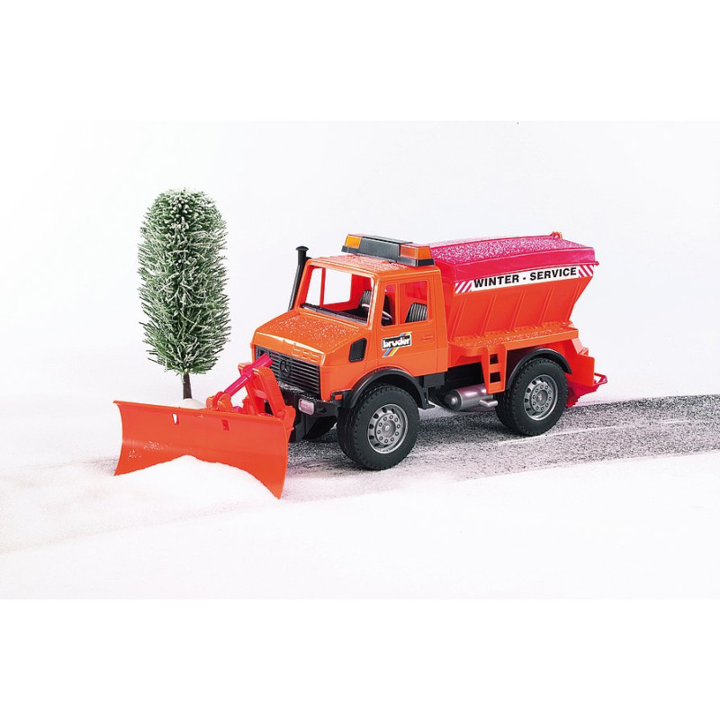 Bruder modeliukas Unimog sniego valytuvas 02572