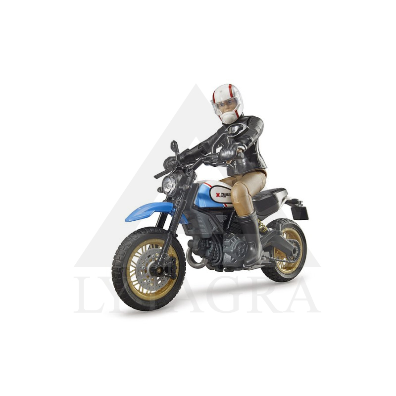 Bruder modeliukas Ducati motociklas su motociklininku 63051