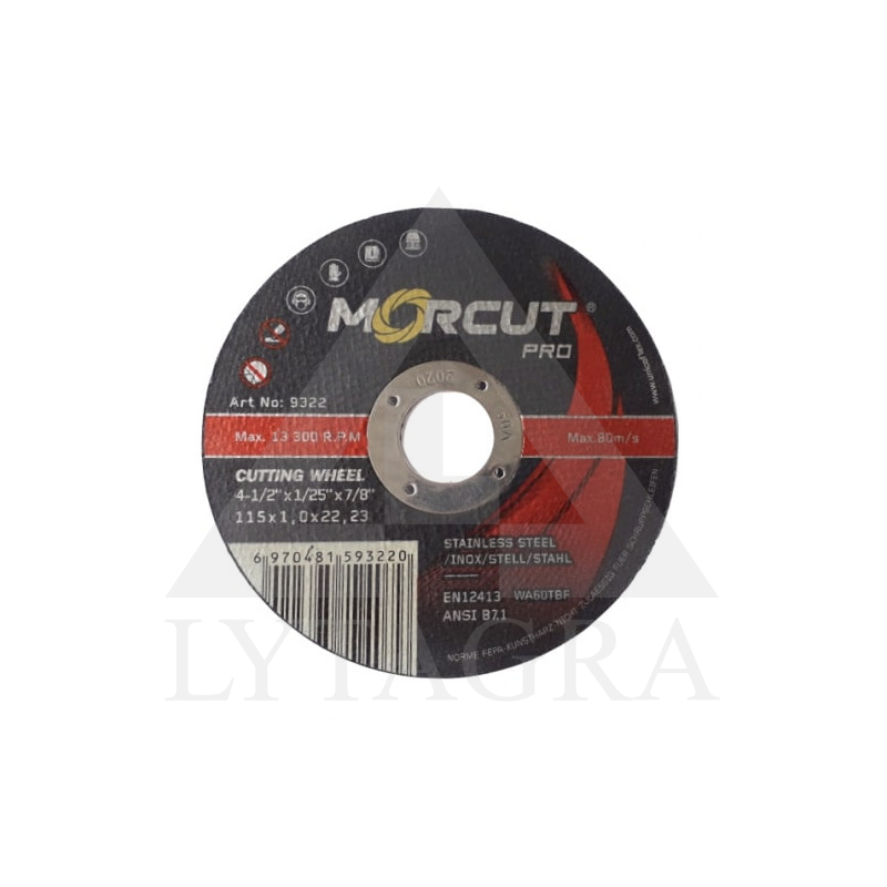Diskas metalo pjovimui MORCUT 125x1.0x22,22