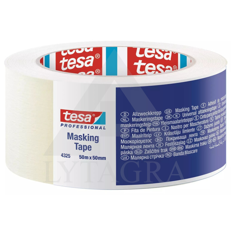 APSAUGINĖ DAŽYMO JUOSTA Tesa 50MX50MM STIPRAUS LIPNUMO BALTA