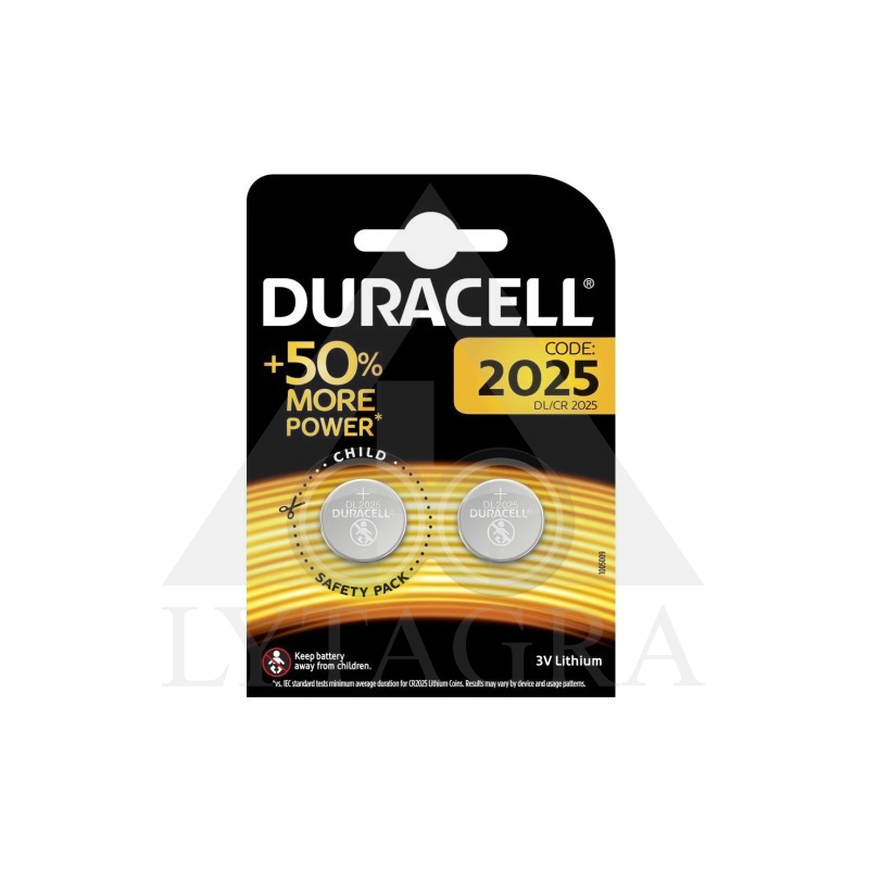 BATERIJOS DURACELL 2025 2VNT