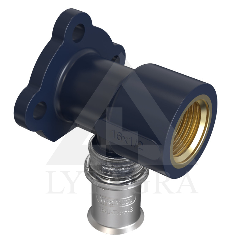 Tigris K5 alkūnė VS su tvirt.20x1/2"x90°