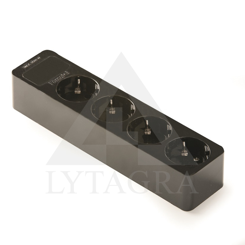 ROZETĖ SU ĮŽEM.2524-N 4VIETŲ JUOD.FAMATEL