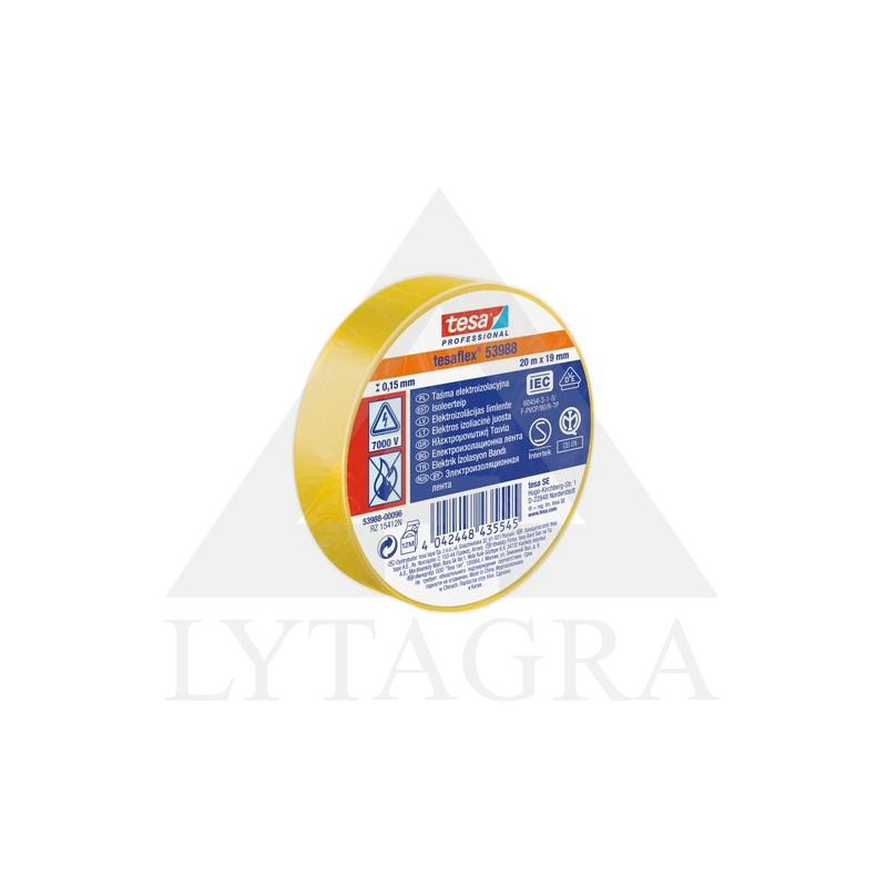 TESA izoliacinė juosta geltona 20mx19mm
