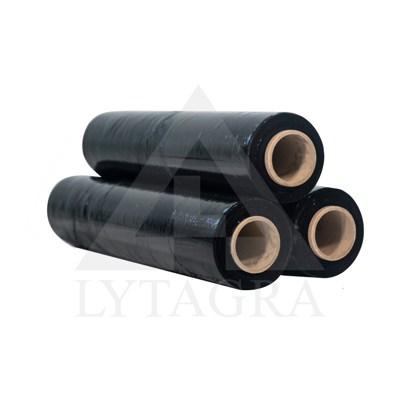 Stretch plėvelė juoda 450mm x 17mkr x 200m K (S)