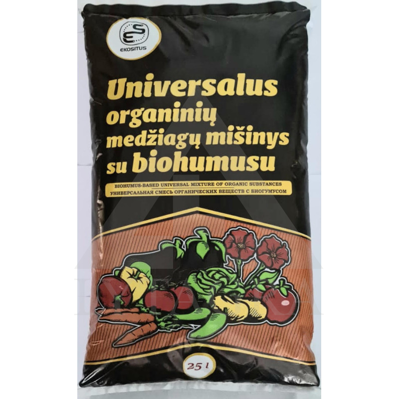Universalus organinių medžiagų mišinys su biohumusu 25Ltr