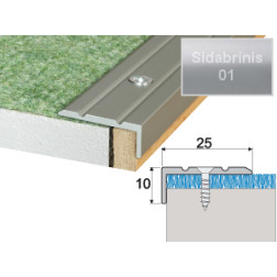Profilis Effector A31 laiptams sidabrinis 270 cm 25x10 mm