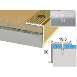 Profilis Effector A30 laiptams sidabrinis 270 cm 20x19.5 mm