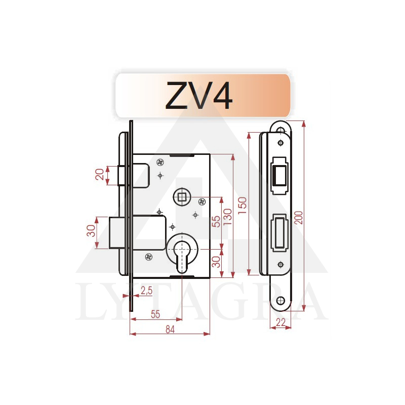 ĮLEIDŽ SPYNA ZV-4 407Z-35801/22-43 RUDA