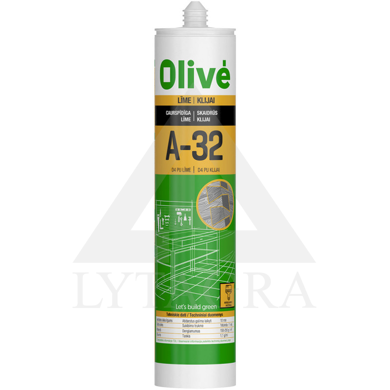 POLIURETANINIAI KLIJAI D4 OLIVE A-32 300ML
