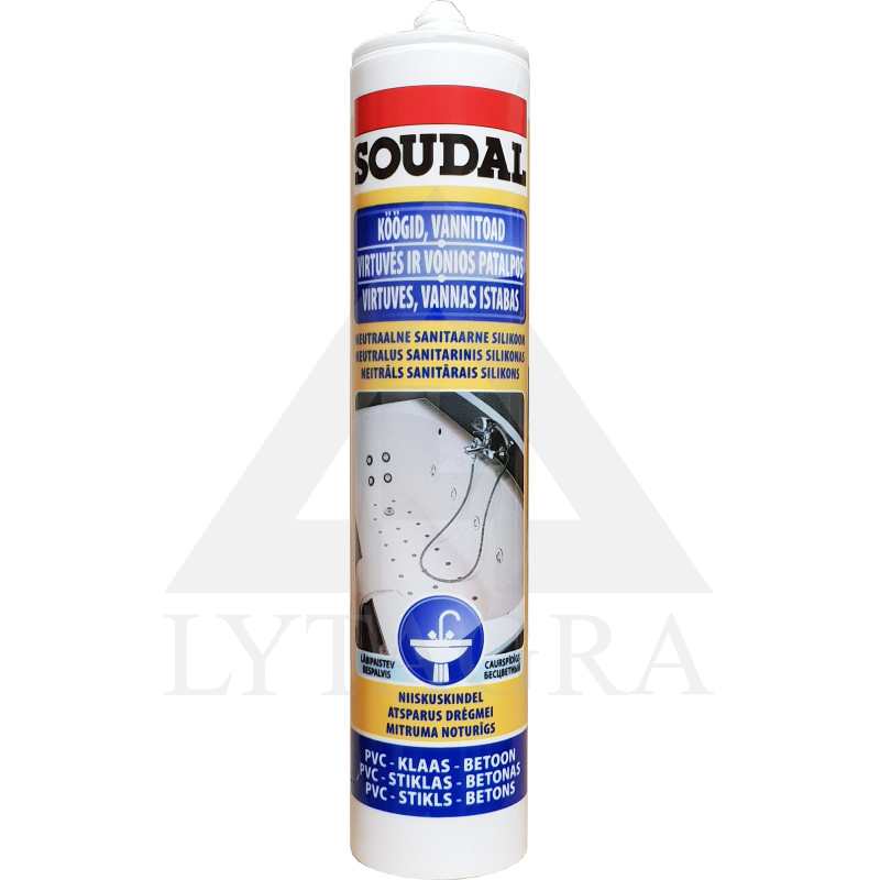 Soudal neutralus sanitarinis silikonas (skaidrus) 280ml