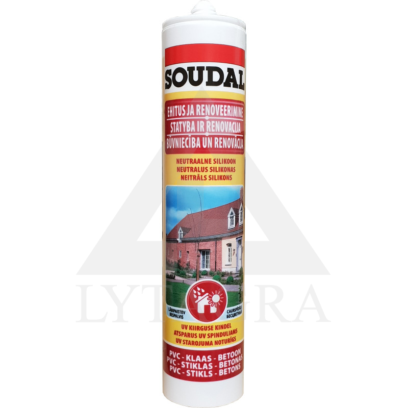 Soudal neutralus silikonas (juodas) 280ml