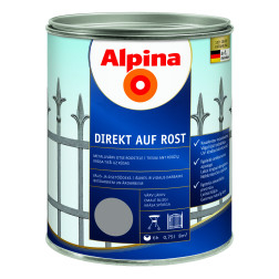 Antikoroziniai dažai  ALPINA DIREKT AUF ROST, RAL7040, 0,75 l, pilkos spl., blizgūs