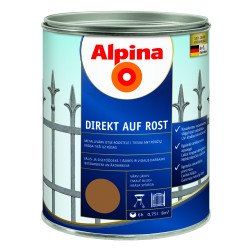 Antikoroziniai dažai  ALPINA DIREKT AUF ROST, RAL1036, 0,75 l, aukso spl., blizgūs