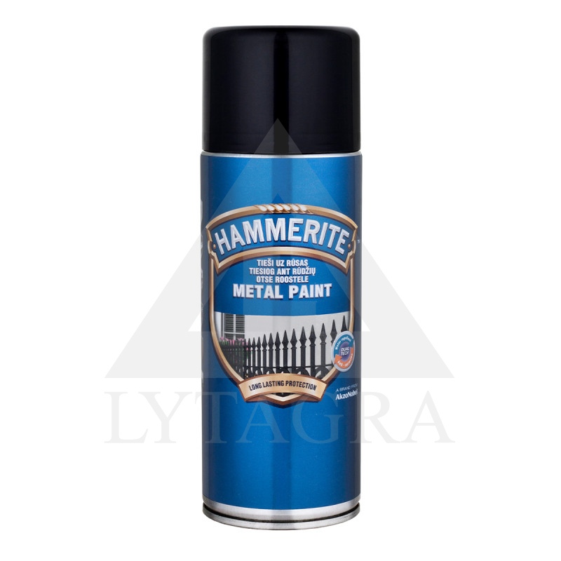 Dažai HAMMERITE SMOOTH FINISH silver aeroz 400ml