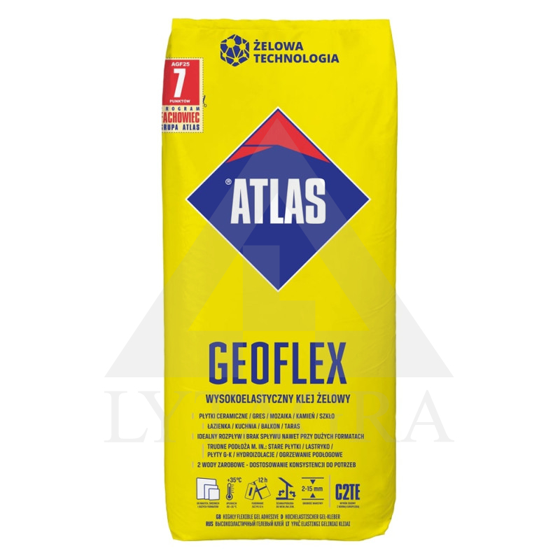 ATLAS GEOFLEX - ypač elastingi geliniai klijai 2–15 mm