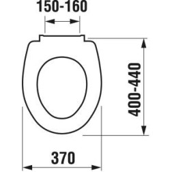 Unitazo dangtis Jika Zeta 93271, 37 x 40 cm