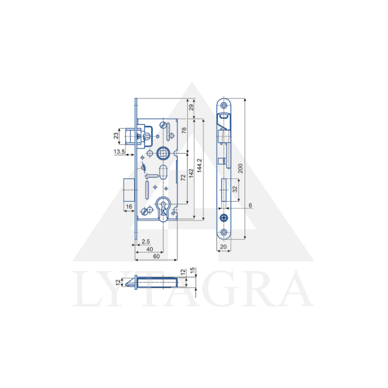Spyna „HOBES 105“ 72MM