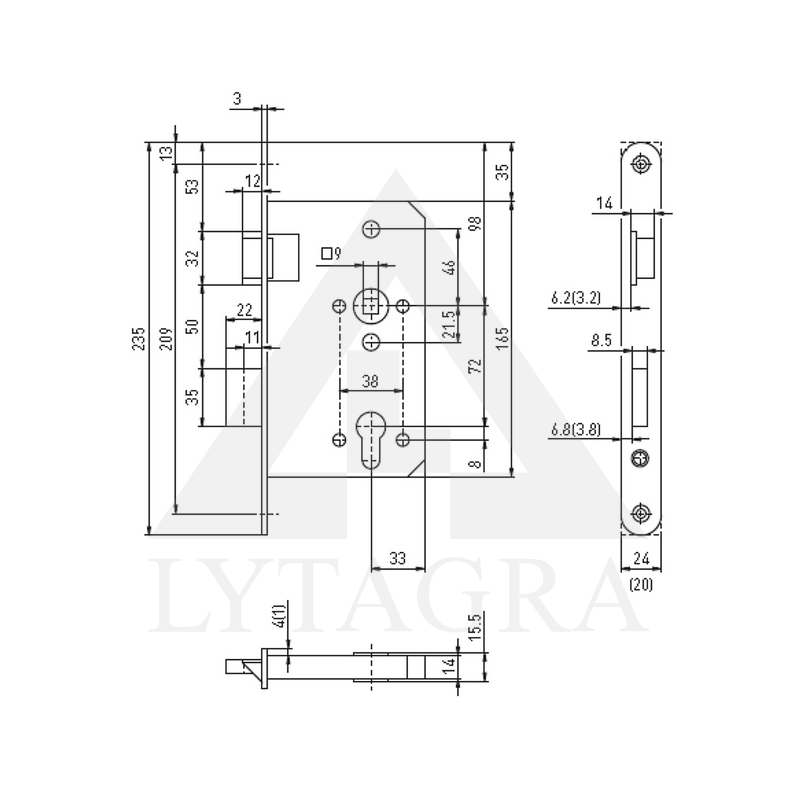 SPYNA PRIEŠGAISR DURIMS 72/65 MM K/D