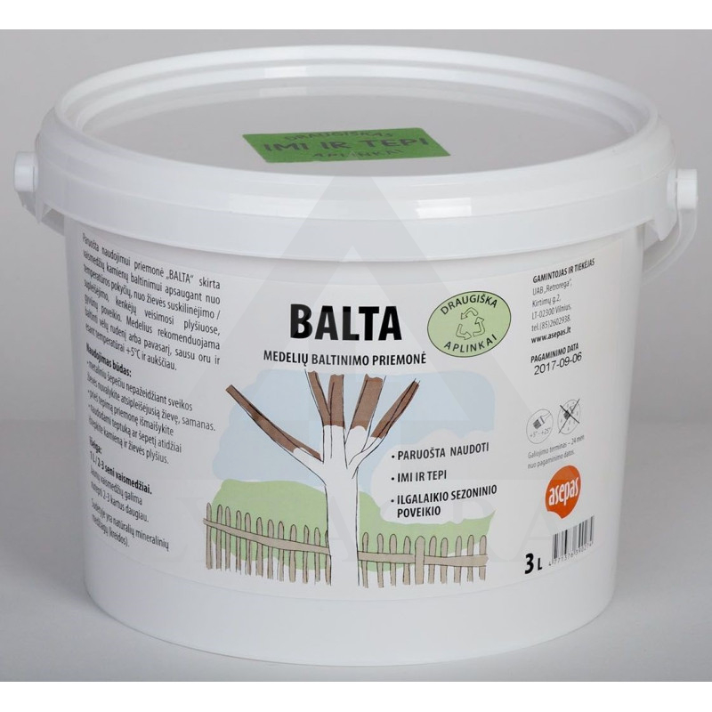 MEDELIŲ BALTINIMO PRIEMONĖ 3L BALTA
