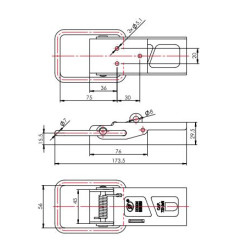 Borto užraktas BX ZB07/Z-07