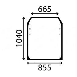 Priekinis stiklas B72645 JCB 827/80225