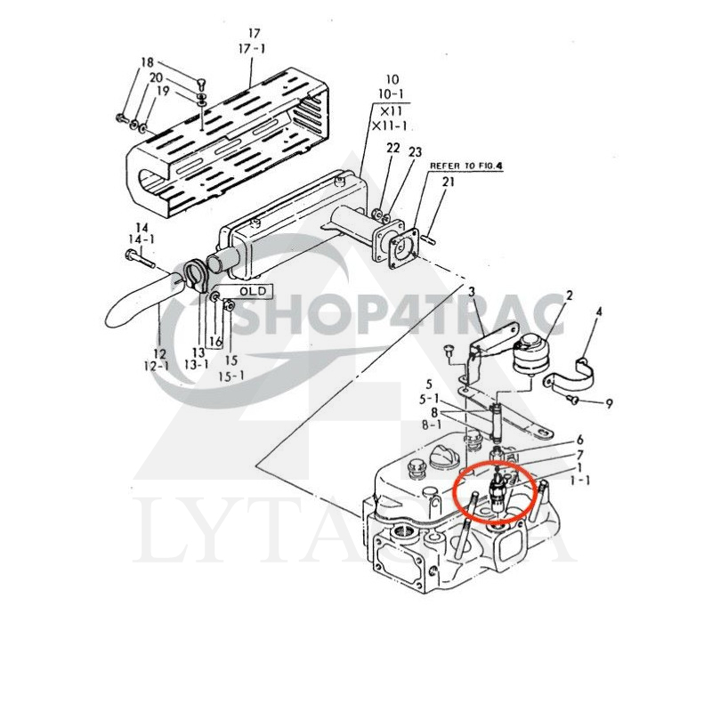 Pakaitinimo žvakė 124450-77910 (FAKELAS) YANMAR