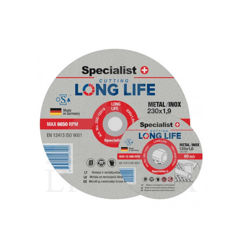Metalo pj.diskas LONG LIFE 180x1,5x22 mm
