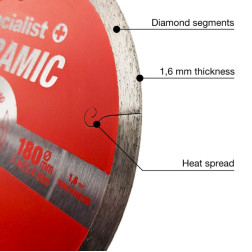 Deim. diskas CERAMIC 180x25,4/8x1,6 mm