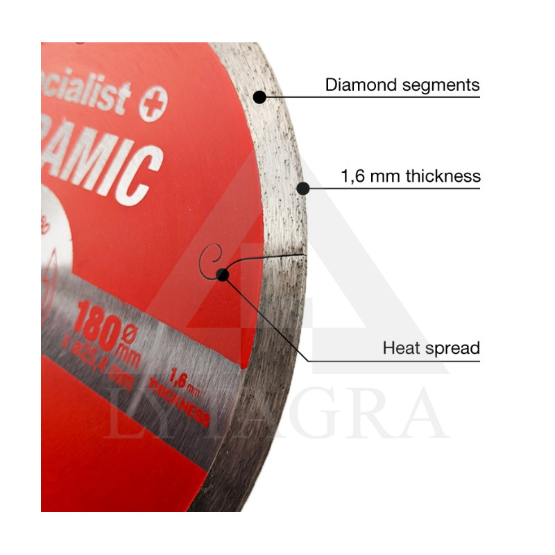 Deim. diskas CERAMIC 180x25,4/8x1,6 mm