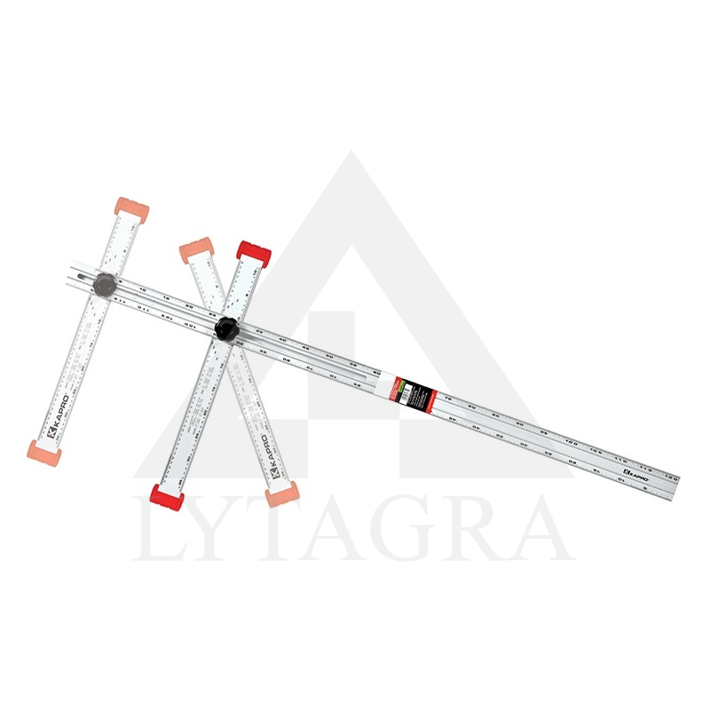 Reguliuojama T formos liniuotė 120 cm