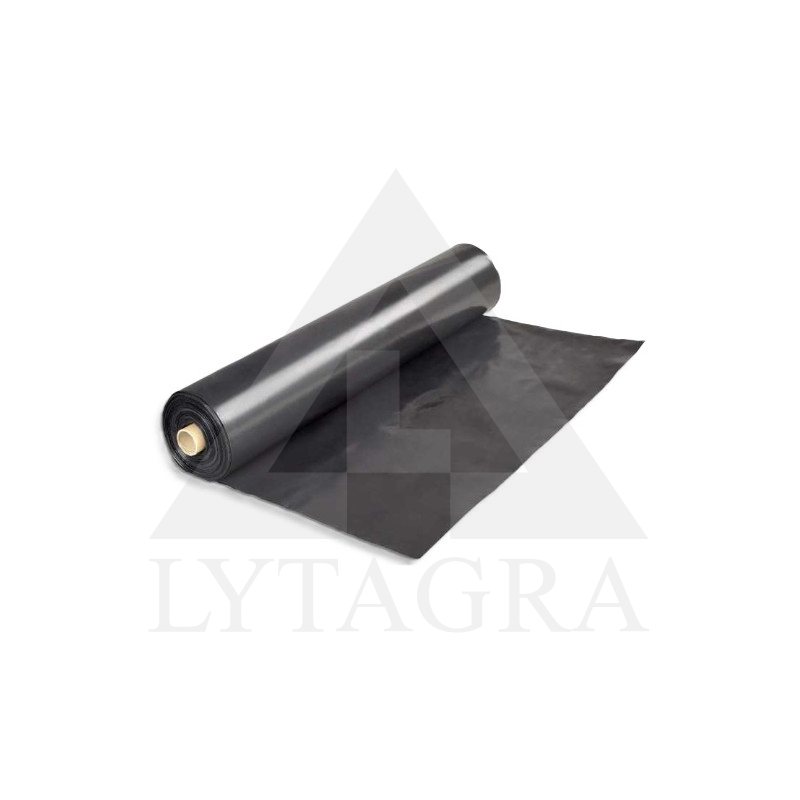 POLIETILENO PLĖVELĖ, JUODA  6M 120M 0.100MM 720M2 IIr.