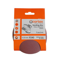Diskas kibus Cortex P240 125mm 8 skyl ( 5 vnt )