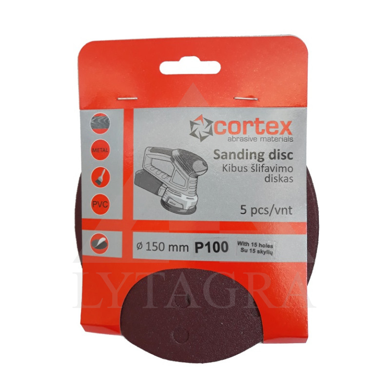 Diskas kibus Cortex P100 150mm 15 skyl ( 5 vnt )