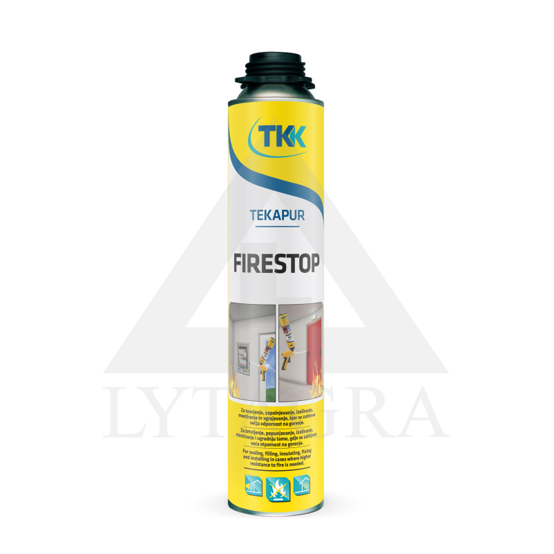 Montavimo putos atsparios ugniai TEKAPUR FIRESTOP (pistoletui), 750 ml
